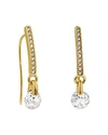 Adore Linear Pave & Cubic Zirconia Drop Earrings In Gold