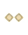 Adore Resin & Pave Stud Earrings In Gold