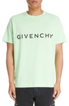 Givenchy Logo Cotton Jersey T-shirt In Mint Green