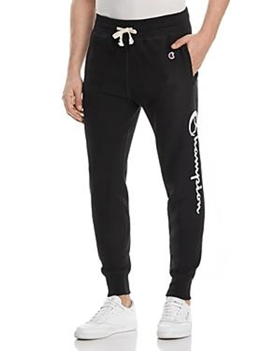 Champion Logo Jogger Sweatpants In Black