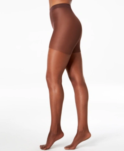 Calvin Klein Ultra Bare Infinite Sheer Control Top Tights In Coffee Bean