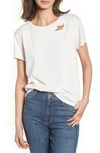 Mother Goodie Goodie Short-sleeve Boxy Cotton Tee W/ Embroidery In Dirty White