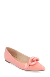 Journee Collection Clareene Pointed Toe Flat In Blush