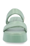 Journee Collection Veradie Tru Comfort Platform Slide Sandal In Sage