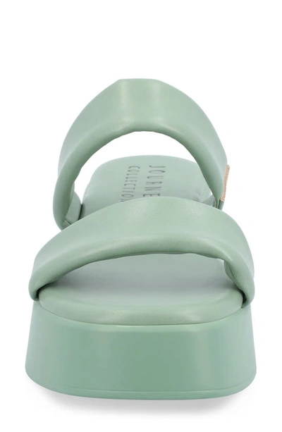 Journee Collection Veradie Tru Comfort Platform Slide Sandal In Sage