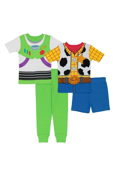 Ame Babies' Kids' Toy Story Cotton 4-piece Sleepwear Set In White