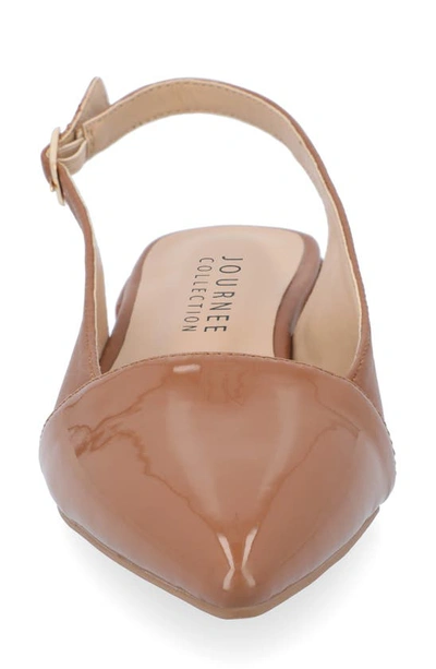 Journee Collection Bertie Slingback Flat In Brown