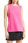 Zella Work For It Easy Tank Top In Pink Rouge