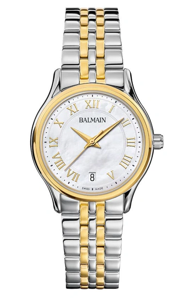 Balmain Watches Two-tone Bracelet Watch, 32mm In Stainless Steel/ Yellow
