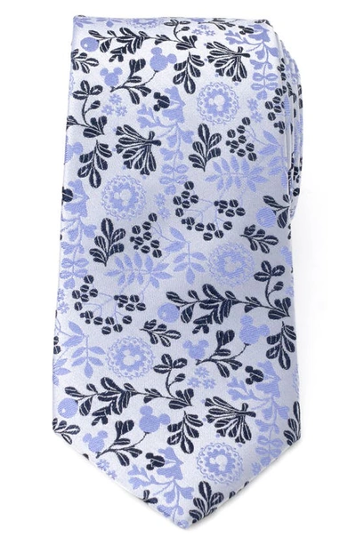 Cufflinks, Inc X Disney Mickey Floral Silk Tie In Blue