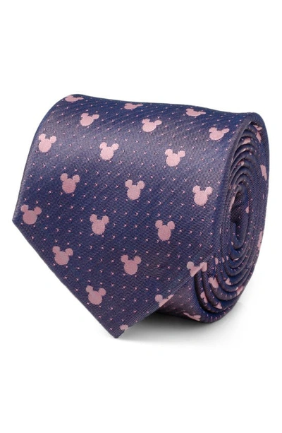 Cufflinks, Inc X Disney Mickey Silhouette Silk Tie In Purple