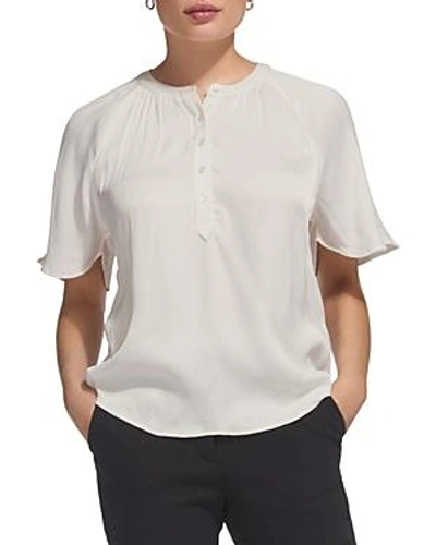 Whistles Paulina Textured Top In Ivory