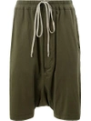 Rick Owens Drkshdw Drop Crotch Shorts - Green