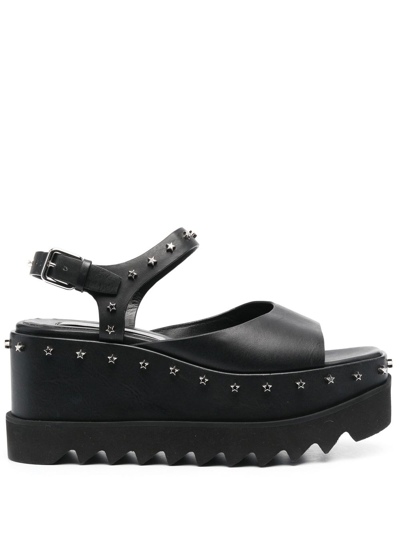 Stella Mccartney Elyse Star-studded Platform Sandals In Black