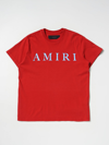 Amiri Boys Red Kids Logo-print Cotton T-shirt 4-12 Years