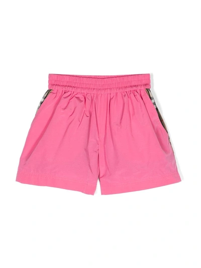 Burberry Kids' Little Girl's & Girl's Aimee Check Shorts In Bubblegum Pink