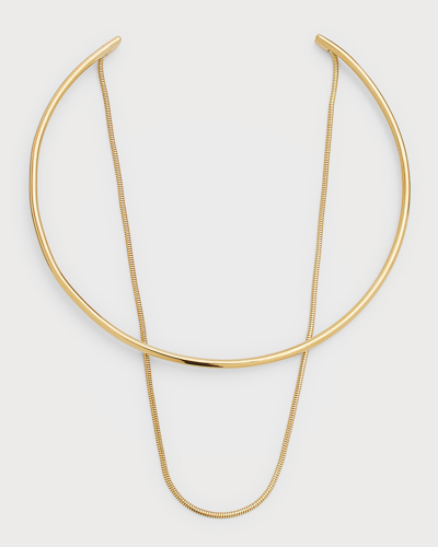 Soko Nyoka Layered Choker Necklace In Gold