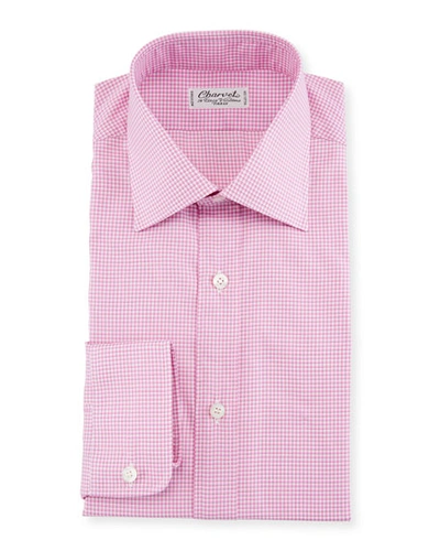 Charvet Fine Tattersall Dress Shirt, Pink