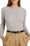 Alex Mill Ribbed Crewneck Sweater In Heather Grey