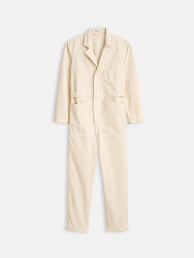 Alex Mill Standard Zip Jumpsuit In Herringbone In Ecru