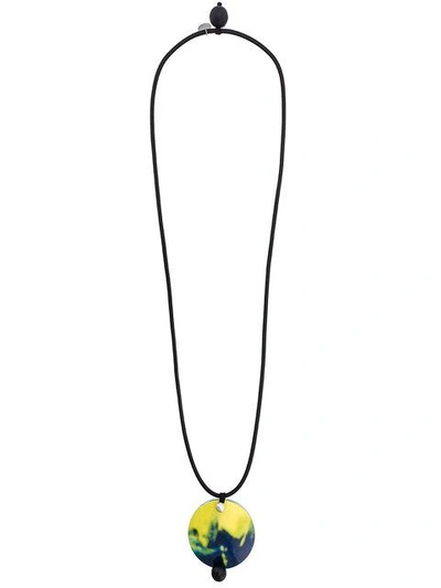 Maria Calderara Long Pendant Necklace In Black