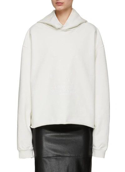 Maison Margiela Number Logo Embroidery Hoodie In White