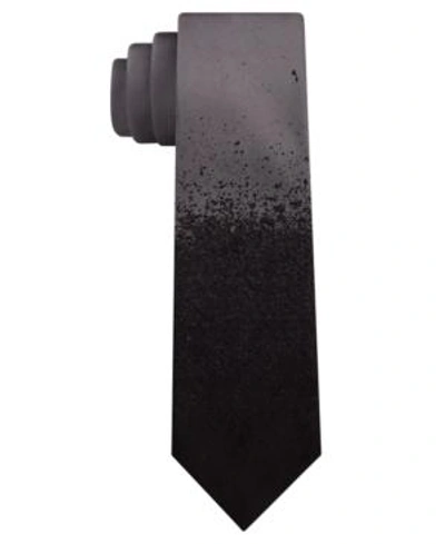 Calvin Klein Men's Dip Dye Skinny Silk Tie In Black