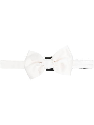 Corneliani Silk Bow Tie In White