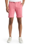 Peter Millar Crown Crafted Concord Stretch Cotton Shorts In Red Pear