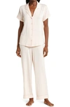 Nordstrom Moonlight Eco Crop Pajamas In Pink Seashell Becca Gingham