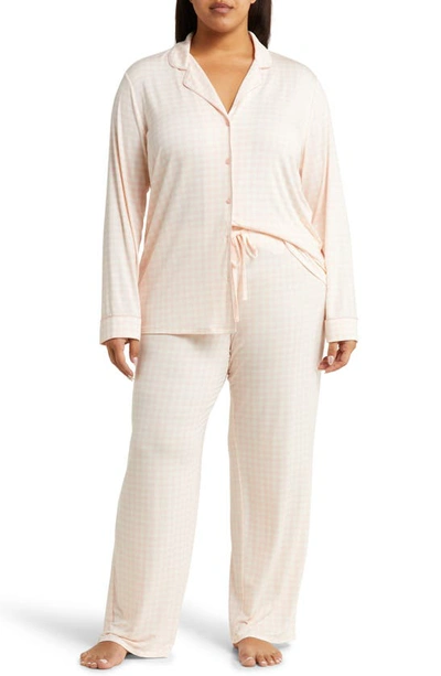 Nordstrom Moonlight Eco Pajamas In Pink Seashell Becca Gingham