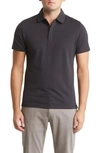 Robert Barakett Creston Short Sleeve Cotton Polo In Charcoal