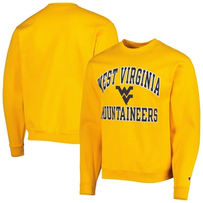 Champion Gold West Virginia Mountaineers High Motor Pullover Sweatshirt
