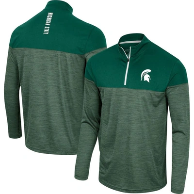 Colosseum Green Michigan State Spartans Positraction Quarter-zip Windshirt