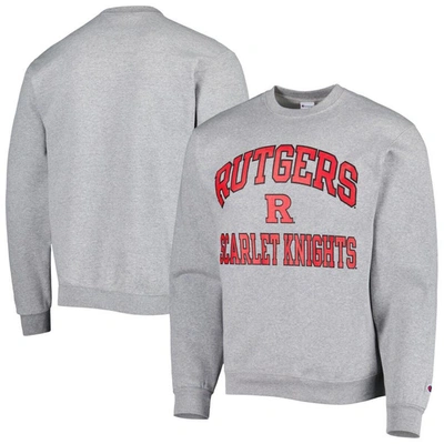 Champion Heather Gray Rutgers Scarlet Knights High Motor Pullover Sweatshirt