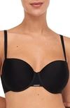 Chantelle Lingerie Bare Essential Underwire Memory Foam Demi Bra In Black-11