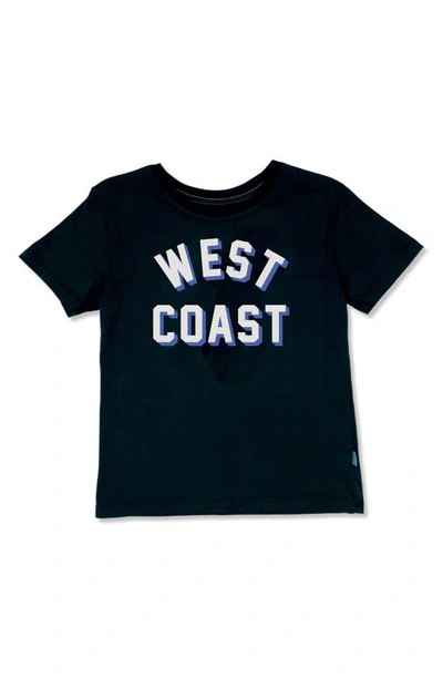 Feather 4 Arrow Babies' West Coast Vintage Cotton Graphic Tee In Black