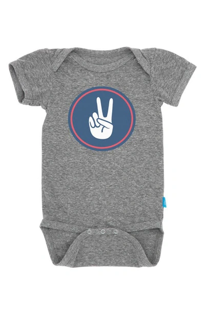 Feather 4 Arrow Babies' Right On Cotton Bodysuit In Heather Grey