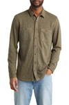 Treasure & Bond Long Sleeve Button-up Shirt In Olive Grove