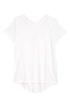 Zella Girl Kids' Crossback Cutout T-shirt In White