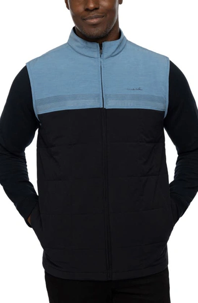 Travismathew Todos Santos Colorblock Vest In Heather Mid Blue