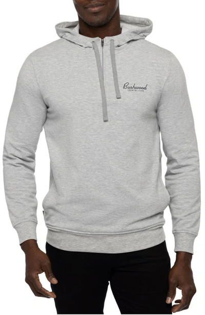 Travismathew Tequila Volcano Quarter Zip Hoodie In Heather Sleet