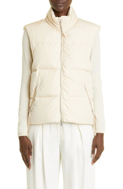 Jil Sander Oversized Down-filled Puffer Vest In Crema