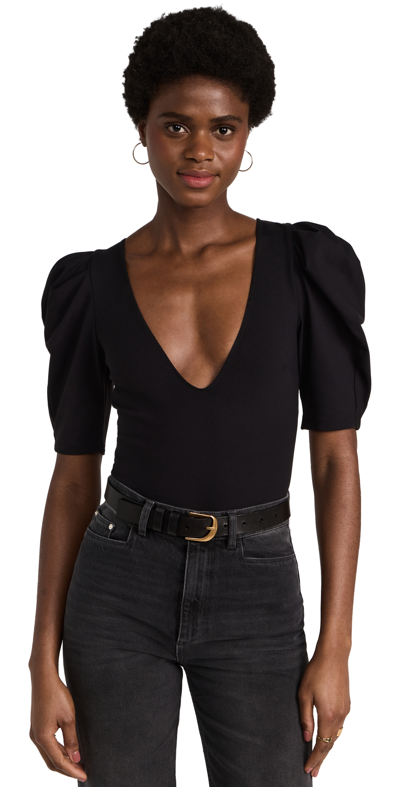 Free People Va Va Voop Bodysuit In Black