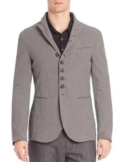 John Varvatos Slim-fit Convertible Jacket In Iron Grey