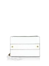 Milly Astor Tassel Pebble Leather Clutch In White