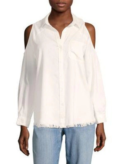 Saks Fifth Avenue Cold-shoulder Shirt In White
