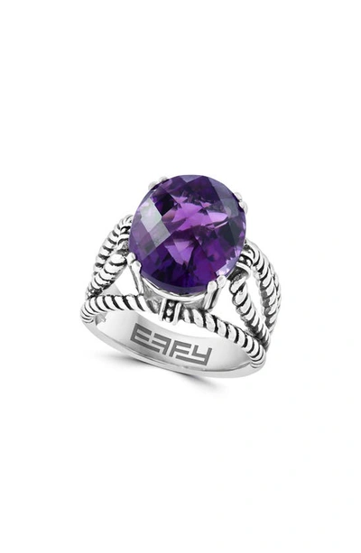 Effy Sterling Silver Amethyst Ring In Purple