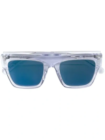 Stella Mccartney Square Transparent Sunglasses In Crystal/crystal/blue