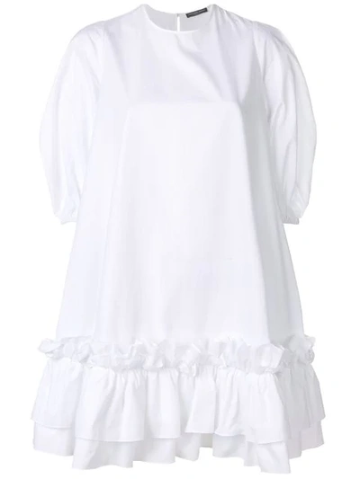 Alexander Mcqueen Cotton Poplin Dress In White